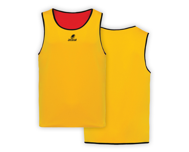 Chasuble réversible de rugby Jaune/Rouge